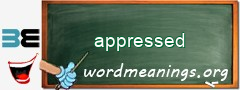 WordMeaning blackboard for appressed
